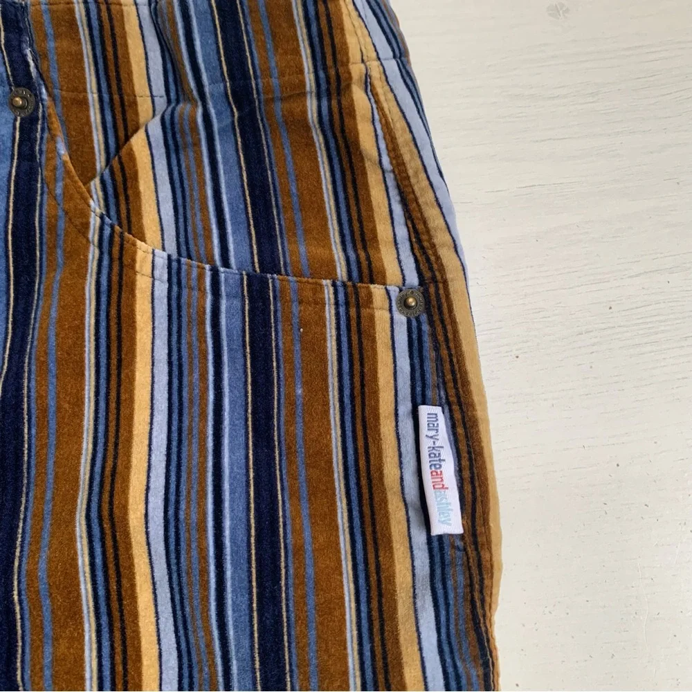 Mary-Kate and Ashley Y2K Velveteen Striped Pants Girls Size 16 - Picture 3 of 11